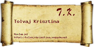 Tolvaj Krisztina névjegykártya
